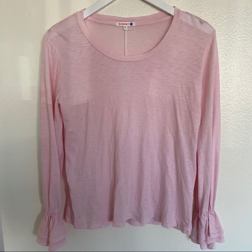 Sundry Peasant Sleeve Top